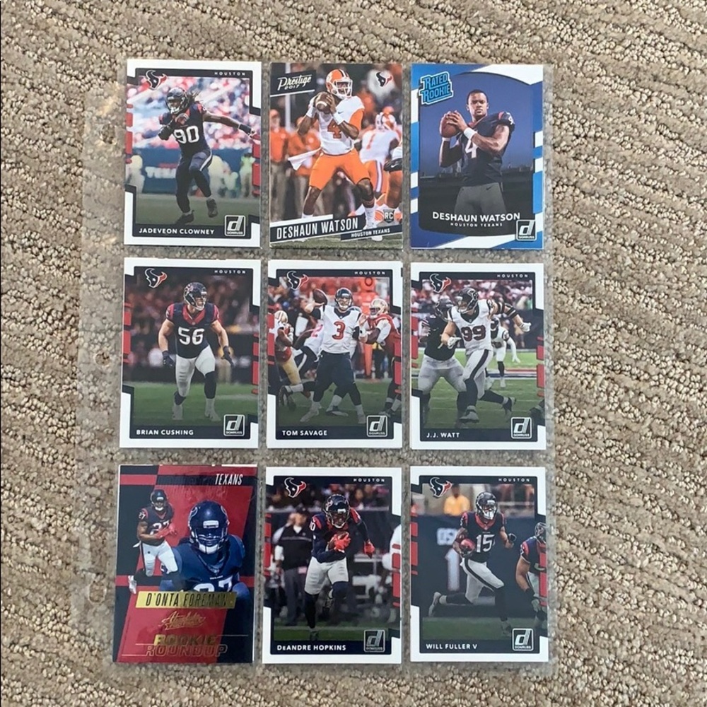 Texans 18 pack of football cards
